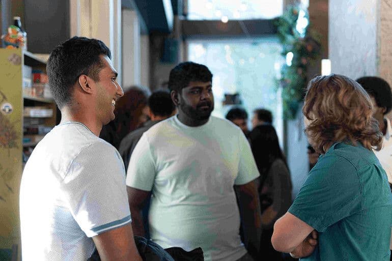 Participants networking at JamSocial