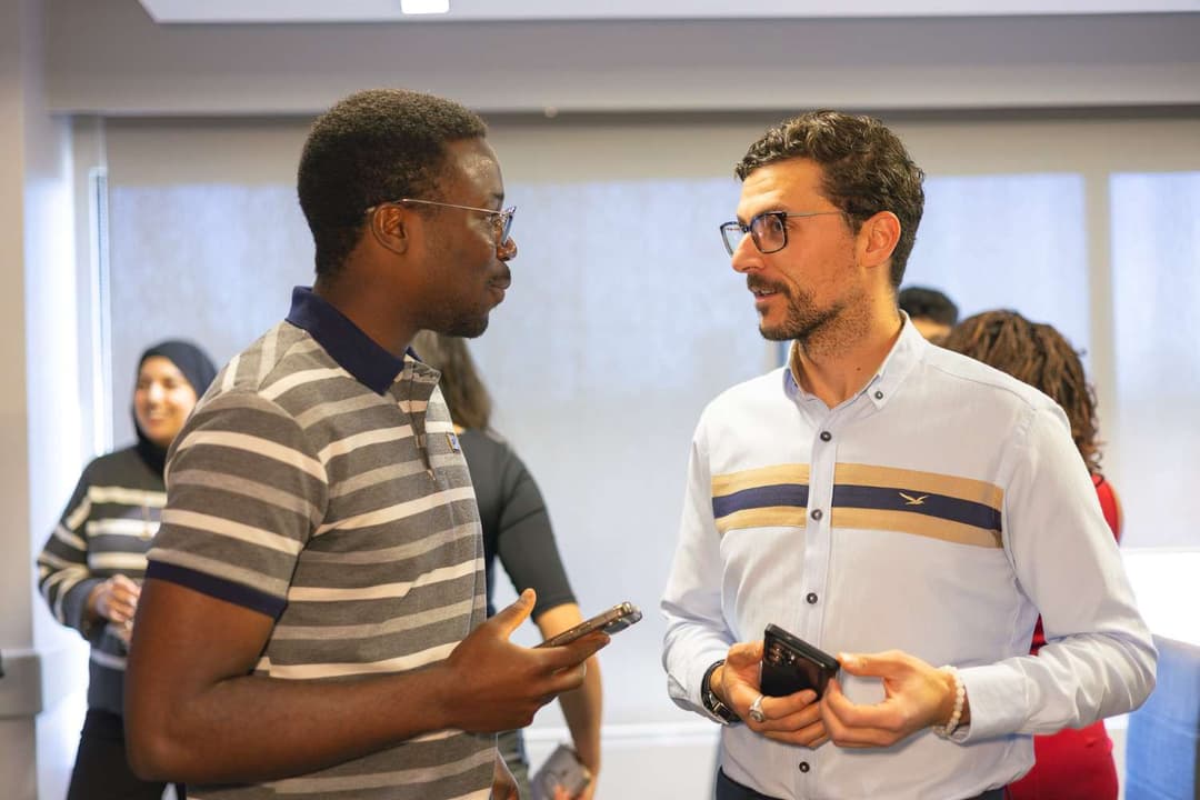 Participants networking at JamSocial