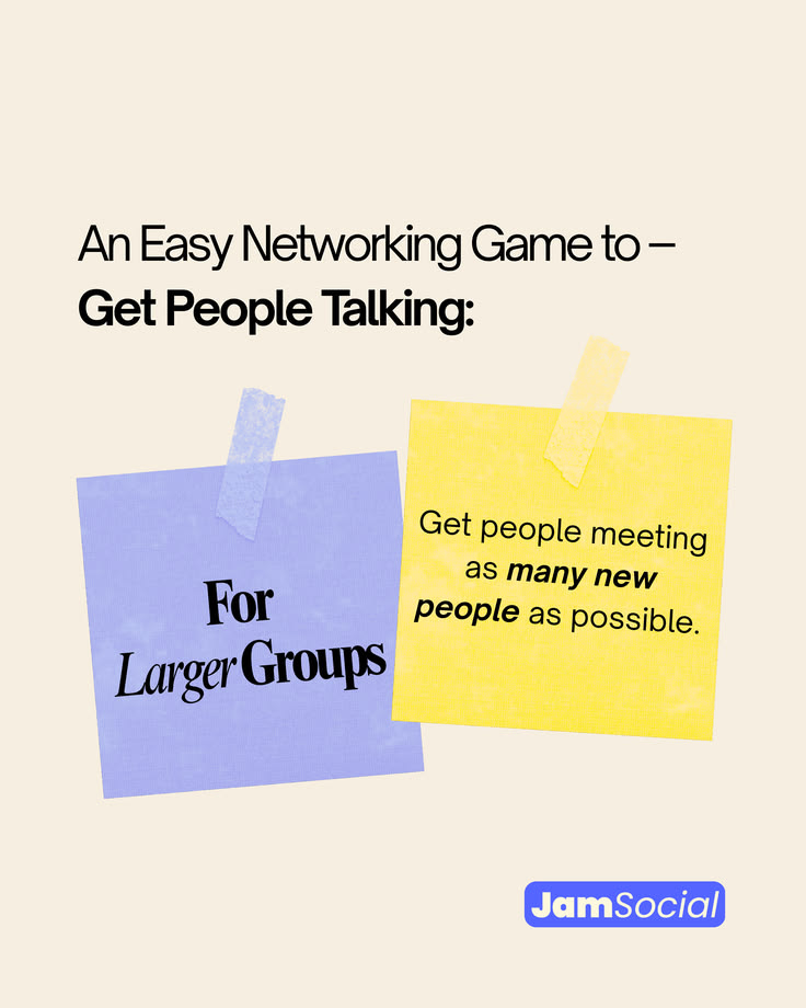 An easy networking game to get people talking, for larger groups
