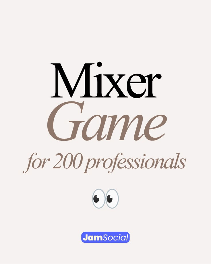 Mixer game for 200 professionals by JamSocial