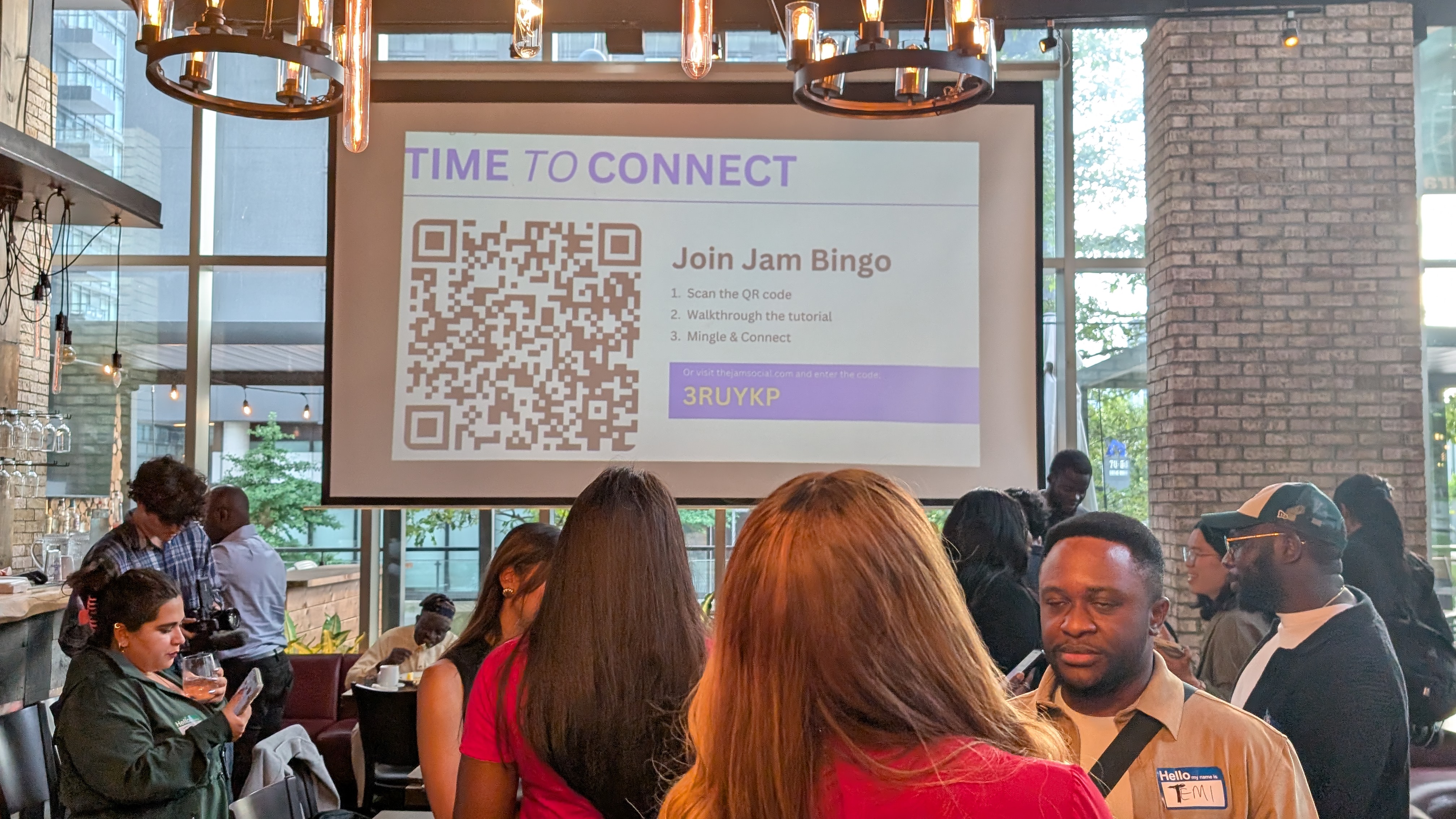 Guests connecting at a networking session