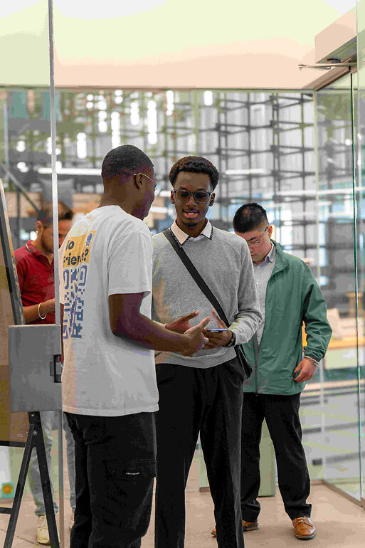 Group of people networking confidently at a Calgary event